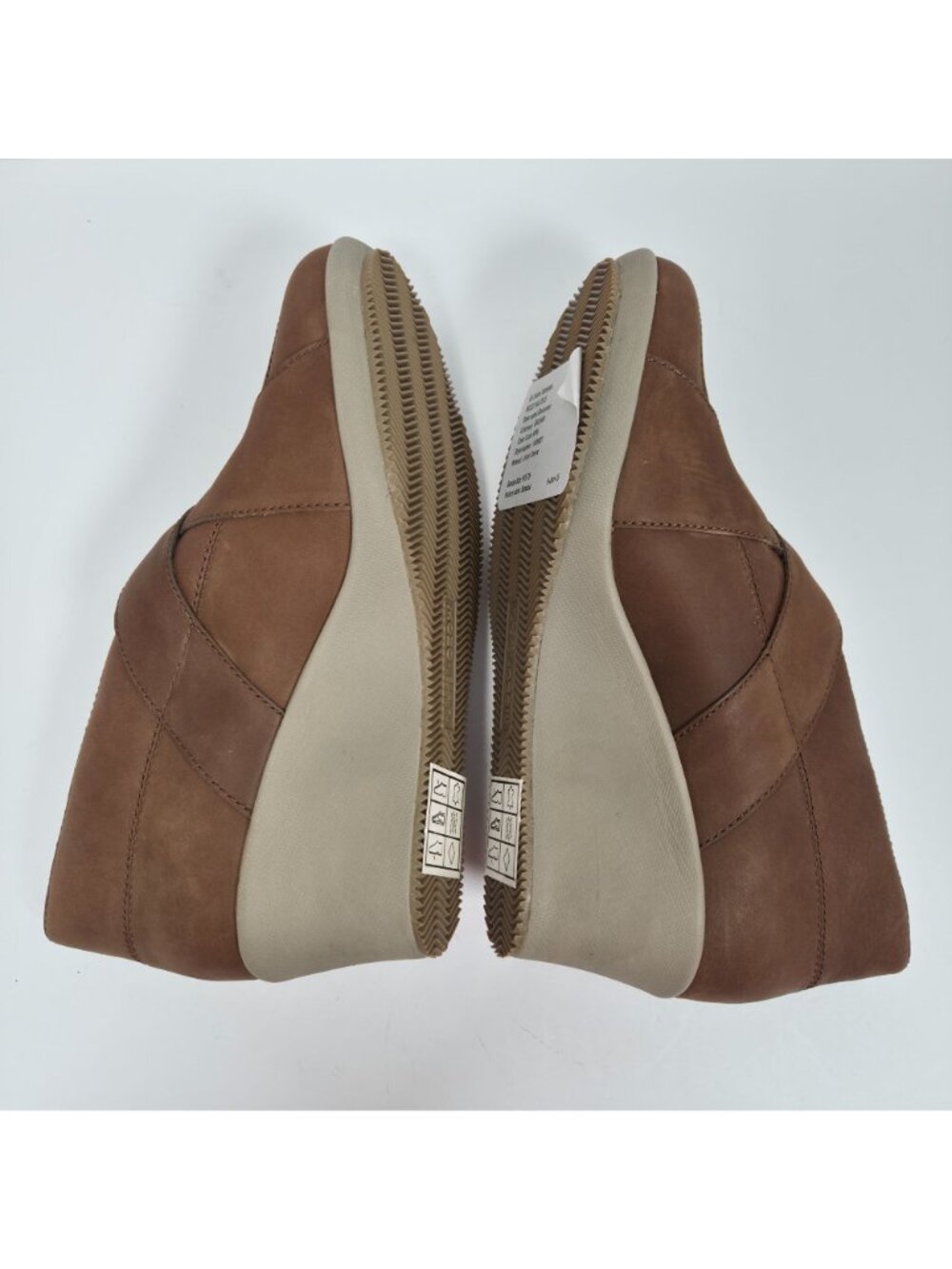 Mozo Descanso Women's Brown Leather Wedge Shoes US Size 7 NWOT SAMPLE - Picture 6 of 9
